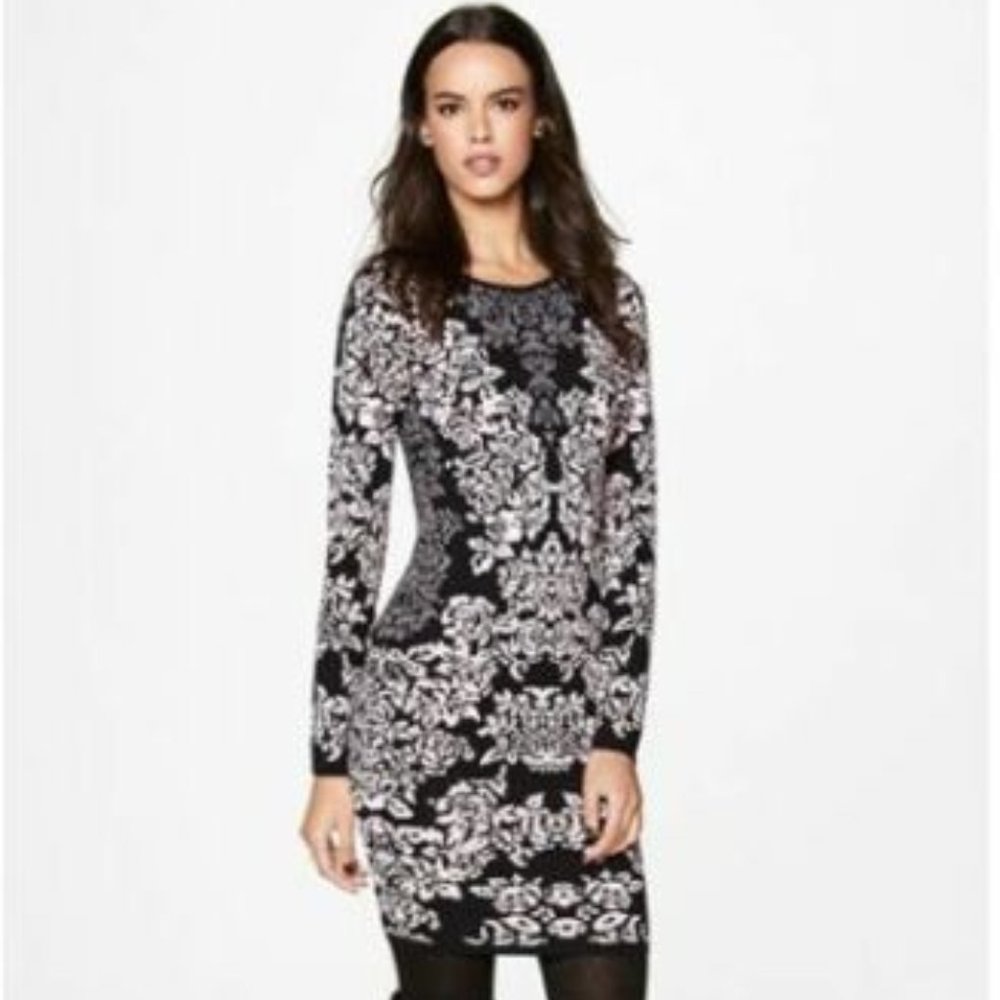 Felicity Coco bodycon knit black/pink dress XS